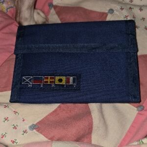 Navy MERIT Tri-Fold Nylon Wallet - Men's